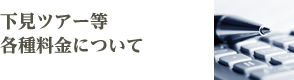 下見ツアー等各種料金について